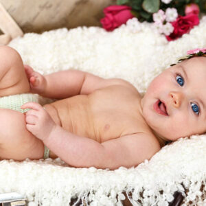 Baby with Flower Hairband - Image