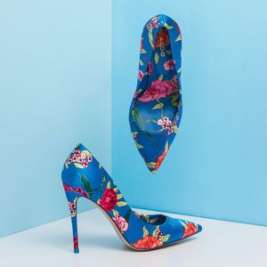Blue Fashion Floral Shoes - Image