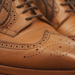 Brown Leather Brogues - Image