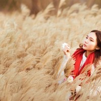 Girl With A Red Scarf - Image