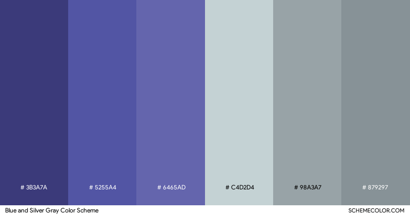 Blue and Silver Gray color scheme